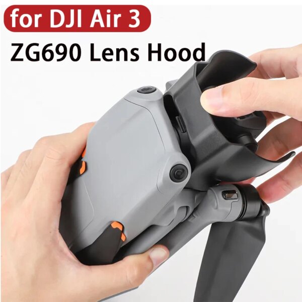 for Dji Air 3 Lens Hood Anti-Glare Sun Cover Quick Release Shooting Drone Lens Blackout for Dji Air 3 Accessories