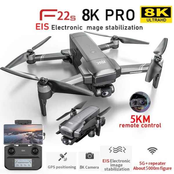 New F22S/F11S GPS professional drone 8K dual camera 2-axis gimbal RC helicopter 5KM laser obstacle avoidance quadcopter kid toy